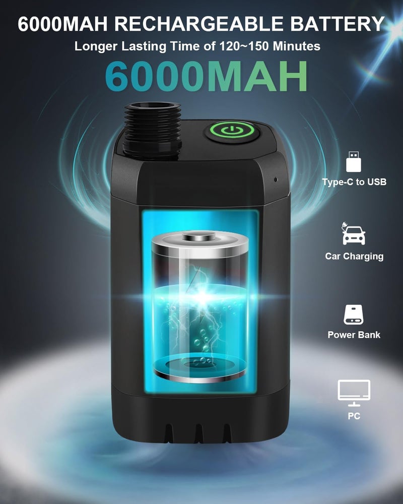 AUTOPkio Portable Camping Shower, Upgraded Outdoor Shower with 6000mAh Rechargeable Battery Pump & Digital Display for Hiking, Travel, Car, Pet Bath, Watering, Emergency - Image 3